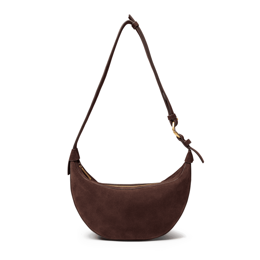 Juliette Suede Luna Bag Espresso