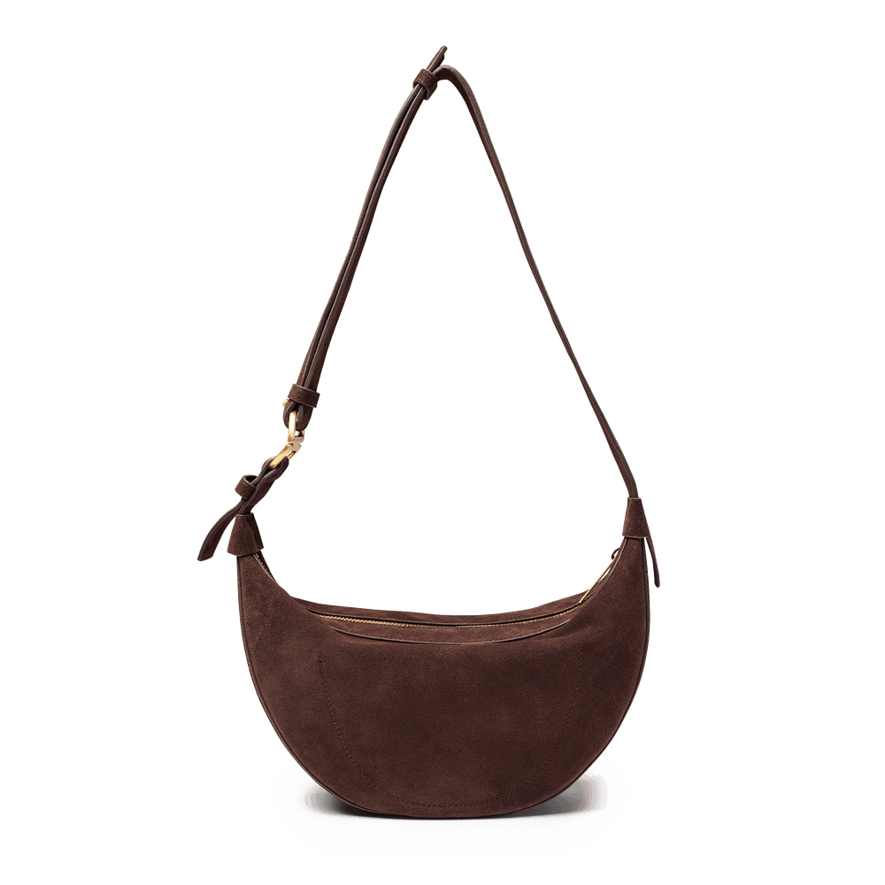 Juliette Suede Luna Bag Espresso