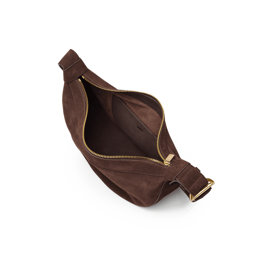 Juliette Suede Luna Bag Espresso