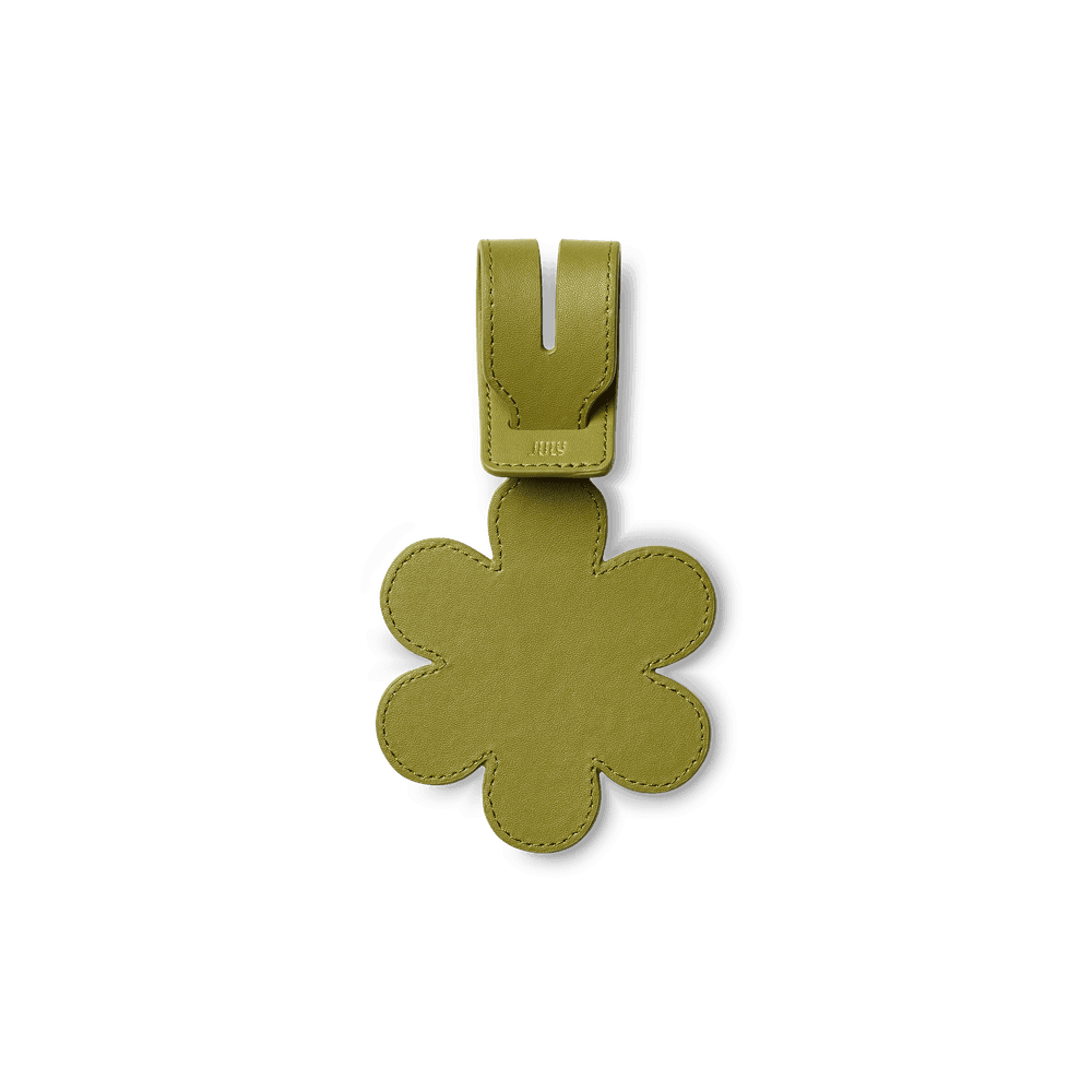 Flower Luggage Tag Olive