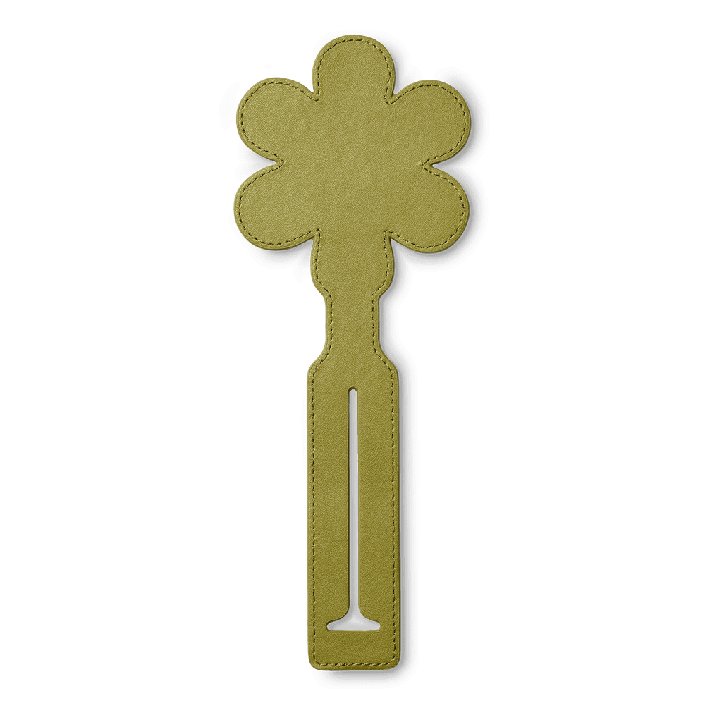 Flower Luggage Tag Olive