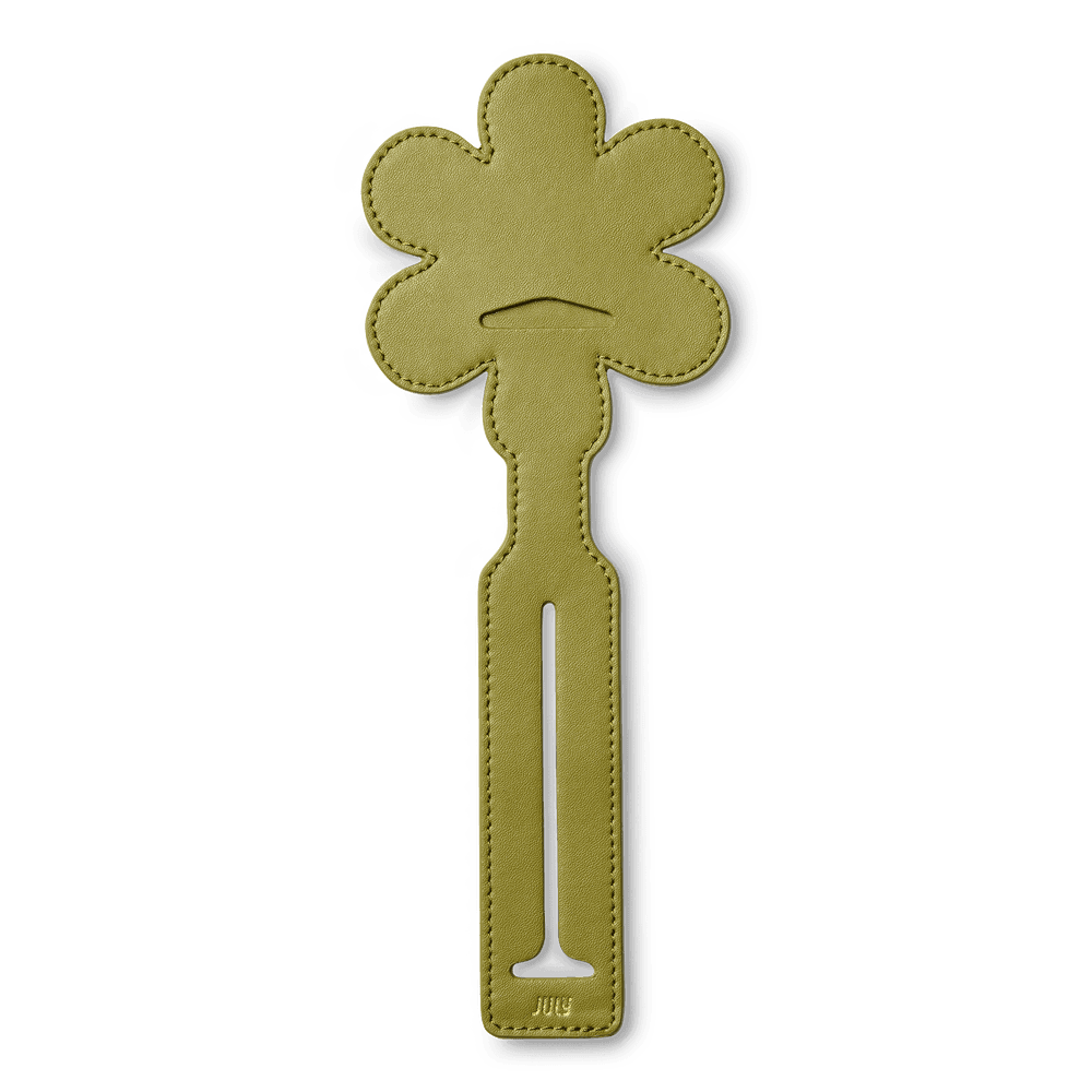 Flower Luggage Tag Olive