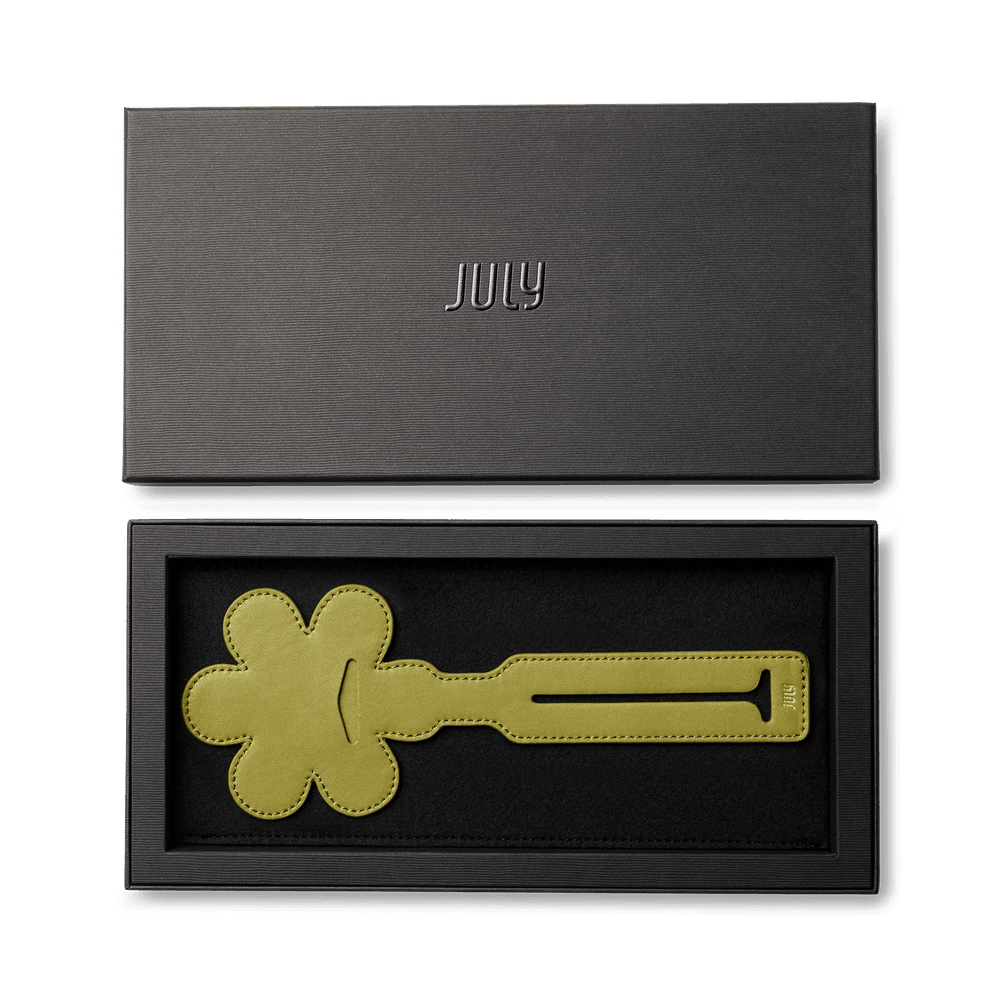 Flower Luggage Tag Olive