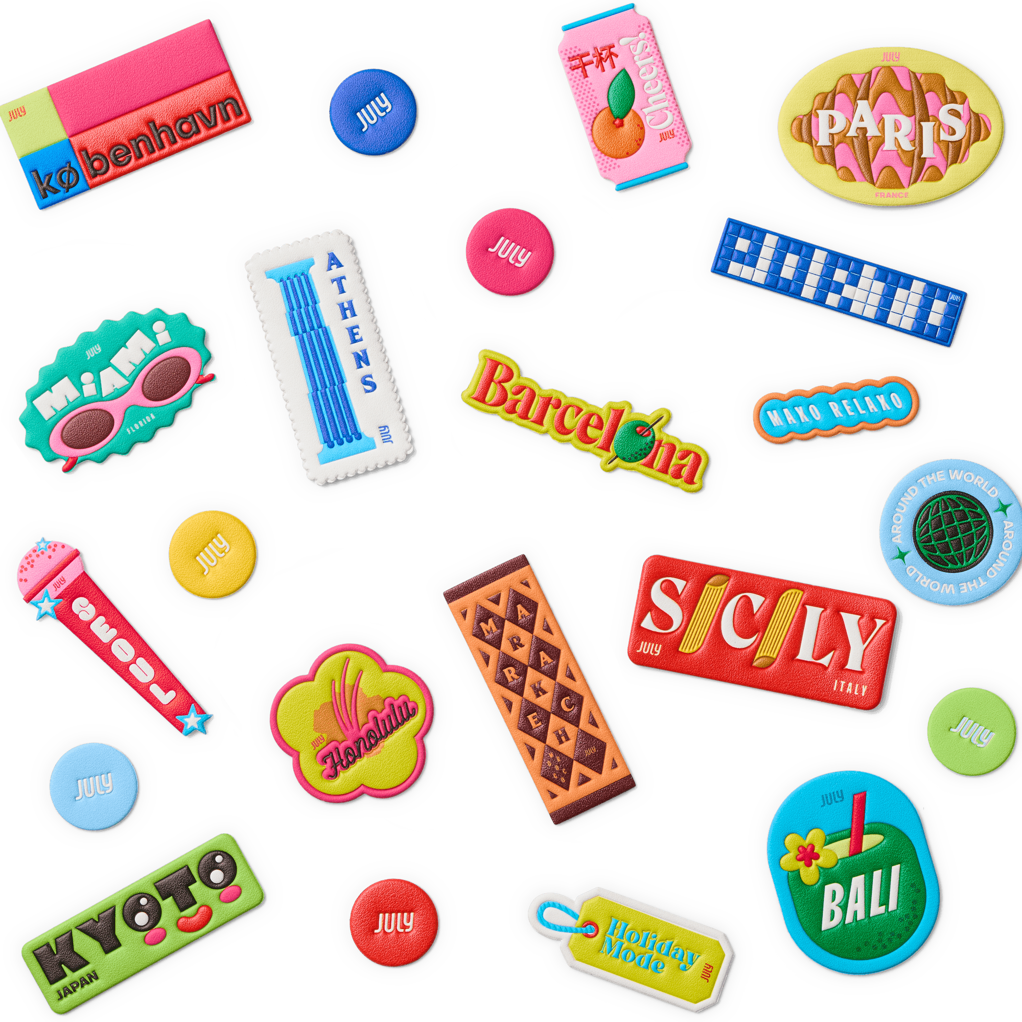 City Luggage Stickers