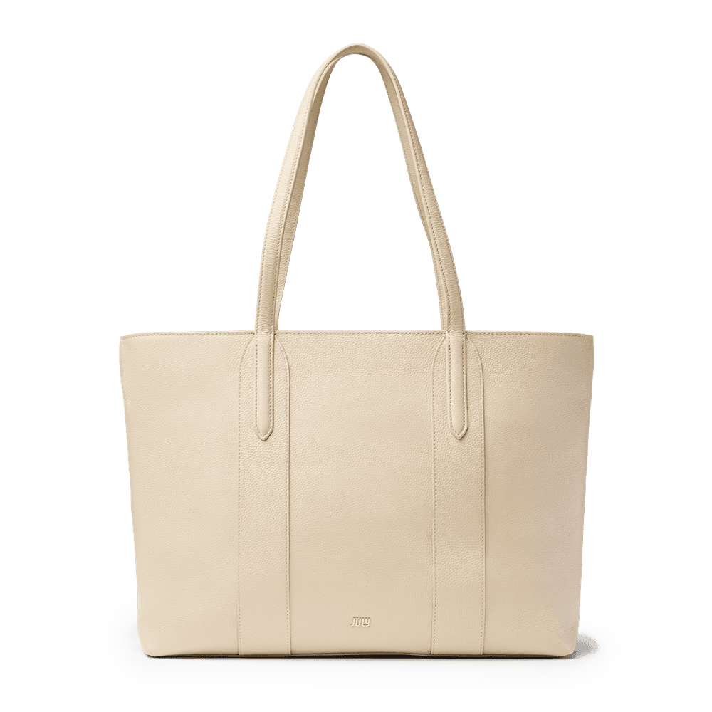 Eden Leather Large Tote Almond