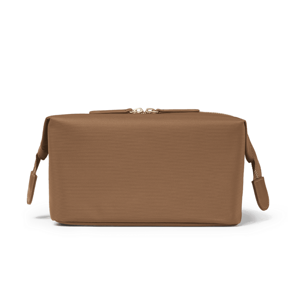 Open Toiletry Bag Light Brown