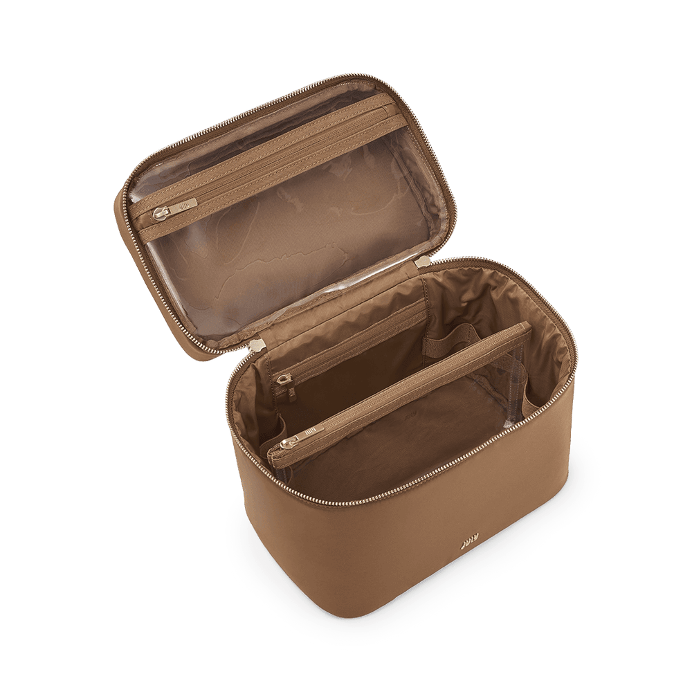 Vanity Cosmetic Case Light Brown