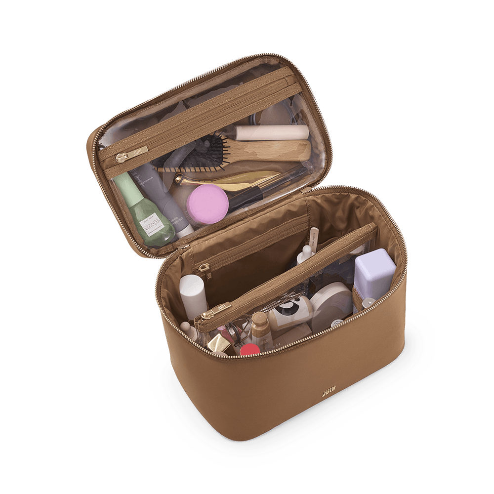 Vanity Cosmetic Case Light Brown