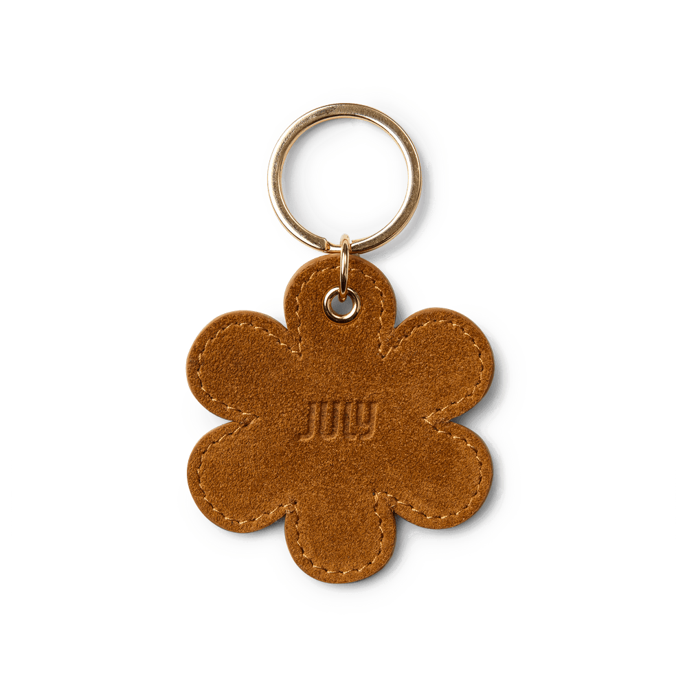 Suede Flower Keyring