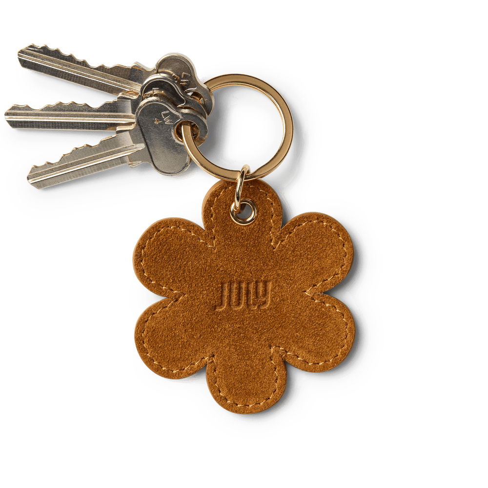 Suede Flower Keyring