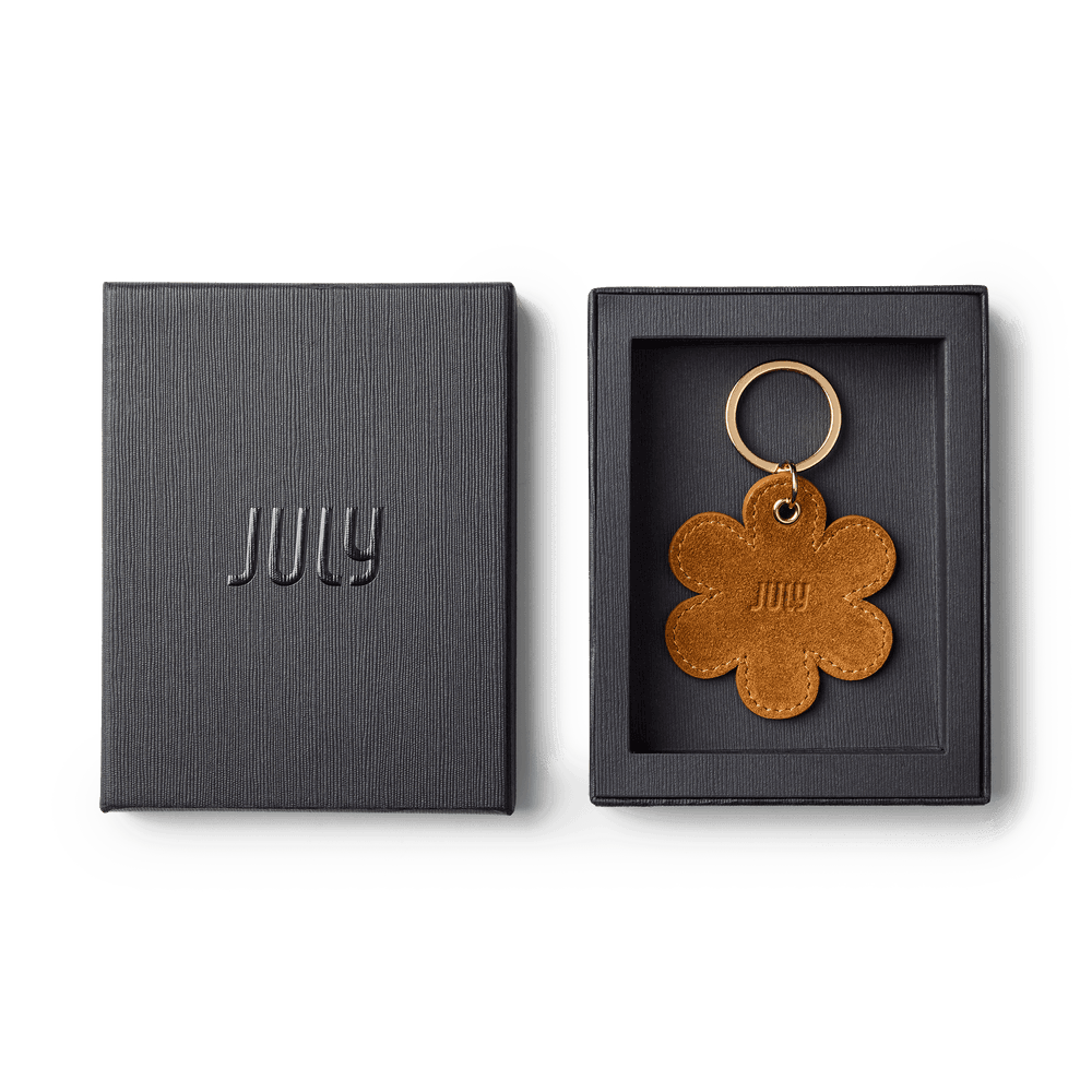 Suede Flower Keyring