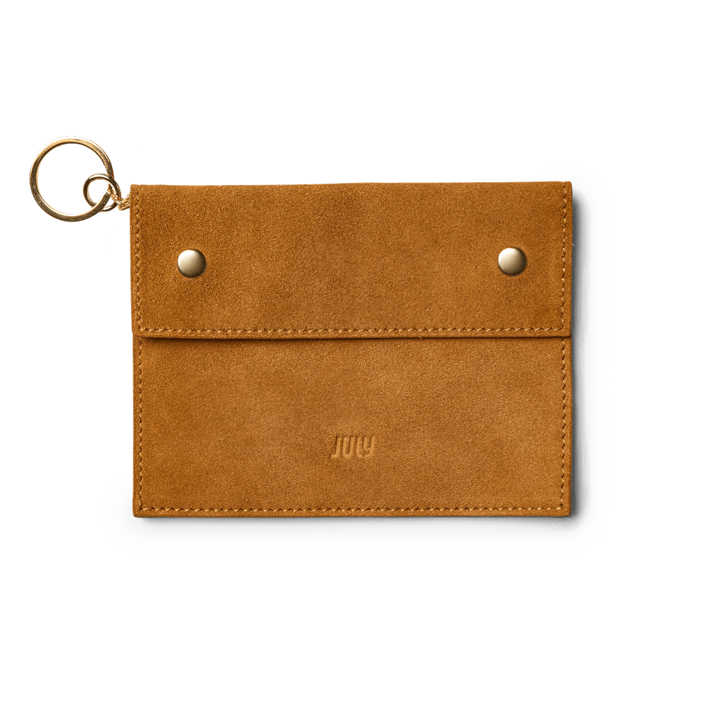 Suede Passport Key Chain