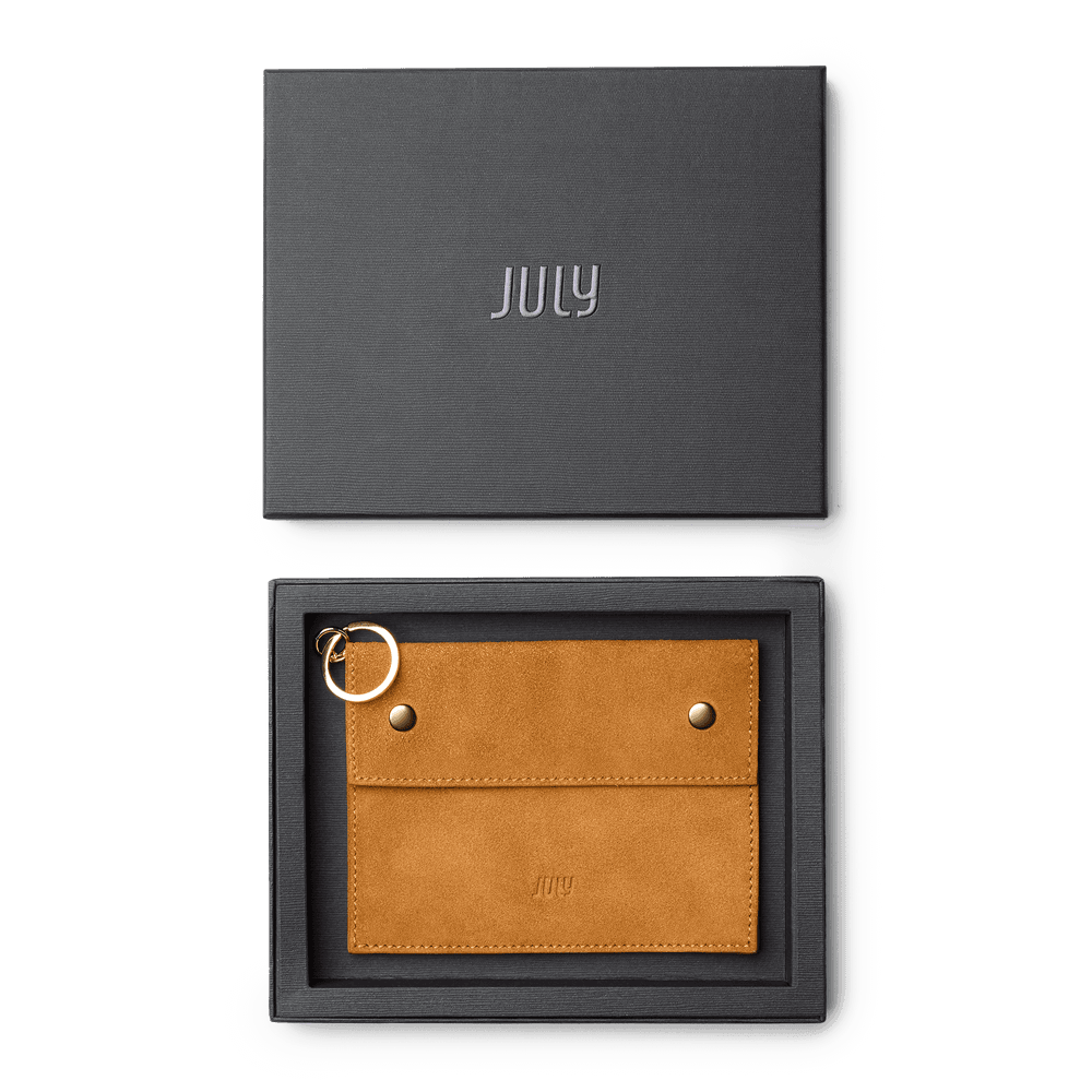 Suede Passport Key Chain